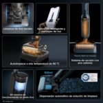 roborock F25 Ace Combo Fregona Húmeda y Seca, 5 en 1, Inalámbrica, 20.000 Pa, Autolimpieza a 90°C y Secado Rápido, Ruedas Asistidas, Autonomía 60 min, WiFi, Diseño Plano 180°