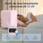 YASHE Mini refrigerador de 6 litros/8 latas 220-240 V CA/CC Refrigerador termoeléctrico portátil para dormitorio, cuidado de la piel, bebidas, oficina, dormitorio y automóvil, rosa