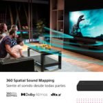 Sony HT-A3000 Barra de sonido, Dolby Atmos 3.1 canales, con subwoofer incorporado, DTS:X, mapeo de sonido espacial 360, funciona con Alexa y Google Assistant Negro