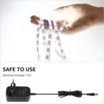 Lepro Tira LED Regulable, Luces LED Habitación 5M 1200lm, Blanco Frío 6000K, 300 LEDs, Tira de Luz LED para Gabinete, Armario y Más, Incluye Fuente de Alimentación 12V y Regulador