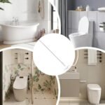 Fregadora de pisos con raspador | Cepillo de limpieza de pisos de 180° con extractor de pisos, cepillo multiusos incorporado, cerdas giratorias, para áreas de difícil acceso