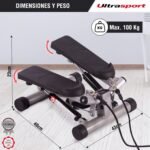 Ultrasport Stepper swing, step-up-down, stepper con o sin bandas de entrenamiento, entrenamiento holístico