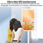 TV Portátil Inteligente de 32 Pulgadas con Ruedas, Tablet con Ruedas y Pantalla Táctil, Streaming Inalámbrico, Funcionamiento Android 12, 6 Horas de Batería 6+64G