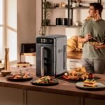 Cecotec Freidora de aire Cecofry DuoLevel 10000 10L con cubos superpuestos, 2400W, cubos de 5L, control táctil, 6 programas preconfigurados para una cocción rápida y saludable