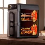 Cecotec Freidora de aire Cecofry DuoLevel 10000 10L con cubos superpuestos, 2400W, cubos de 5L, control táctil, 6 programas preconfigurados para una cocción rápida y saludable