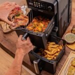 Cecotec Freidora de aire Cecofry DuoLevel 10000 10L con cubos superpuestos, 2400W, cubos de 5L, control táctil, 6 programas preconfigurados para una cocción rápida y saludable