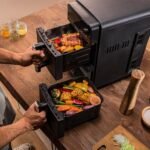 Cecotec Freidora de aire Cecofry DuoLevel 10000 10L con cubos superpuestos, 2400W, cubos de 5L, control táctil, 6 programas preconfigurados para una cocción rápida y saludable