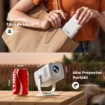 Proyector 【Aplicación incorporada】 1080P Compatible con WiFi 6