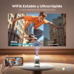 Proyector 【Aplicación incorporada】 1080P Compatible con WiFi 6