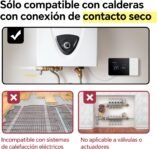 Termostato de Batería WiFi de 2 Cables para Control de Calderas de Gas Termostato Tuya Programable Diariamente, Compatible con Google Voice Control y Alexa.W506 3A