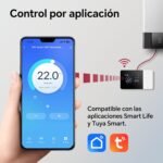 Termostato de Batería WiFi de 2 Cables para Control de Calderas de Gas Termostato Tuya Programable Diariamente, Compatible con Google Voice Control y Alexa.W506 3A