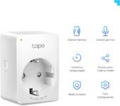 TP-Link TAPO P100 – Mini Enchufe Inteligente Wi-Fi, Ideal para Programar Vincular/Desvincular y Economizar Energía, Compatible con Alexa y Google Home, cor branca
