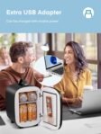 FOHERE Mini Nevera 5 Litros/6 Latas | USB+CA+CC | Modo silencioso, portátil y compacto | Nevera pequeña para dormitorios, coches, oficinas, cuidado de la piel, viajes (negro)