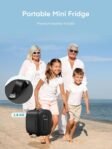 FOHERE Mini Nevera 5 Litros/6 Latas | USB+CA+CC | Modo silencioso, portátil y compacto | Nevera pequeña para dormitorios, coches, oficinas, cuidado de la piel, viajes (negro)