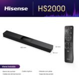 Hisense HS2000 – Barra de Sonido 2.1, 240W, Subwoofer Incorporado, Dolby Digital Plus, DTS Virtual:X, Modo TV, EzPlay