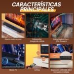 Hisense HS2000 – Barra de Sonido 2.1, 240W, Subwoofer Incorporado, Dolby Digital Plus, DTS Virtual:X, Modo TV, EzPlay