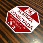 Pegatina alarma conectada 24h | Etiqueta de alarma | Vinilo disuasivo antirrobo | Resistente a los rayos UV/al agua | Interior – exterior (6)