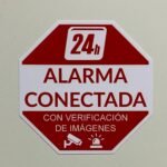 Pegatina alarma conectada 24h | Etiqueta de alarma | Vinilo disuasivo antirrobo | Resistente a los rayos UV/al agua | Interior – exterior (6)
