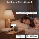 Oumida Bombilla LED Inteligente Wi-Fi, Multicolor, Regulable, Bombilla RGB, Casquillo E27, 9W, 806 Lúmenes para Google Home/Alexa, Pack 2