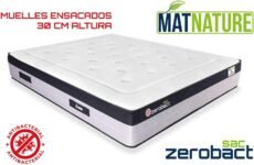 Matnaturaleza | Bolsa Zerobact | Colchón de espuma viscoelástica | Muelles ensacados | Alta Firmeza y Adaptabilidad Premium | Altura 30 cm | Antideslizante y Antibacteriano (90 x 190 cm)