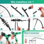 Sistema de riego de jardín, sistema de riego por goteo de 315 piezas, kit de riego automático de 60 m + 15 m para jardín, invernadero, césped, patio, terraza