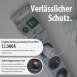 Brennenstuhl Regleta supersólida de 5 tomas con protección contra sobretensiones (regleta con cable de 2,5 m e interruptor – policarbonato resistente a roturas) plateado