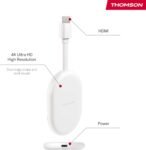 THOMSON Go Cast 150, Google TV 4K UHD, Streaming Dongle, Control por voz, Google Cast, Dolby Atmos, Digital Plus, Wi-Fi, Multi-Plug, 2 GB de RAM, 8 GB de almacenamiento