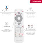 THOMSON Go Cast 150, Google TV 4K UHD, Streaming Dongle, Control por voz, Google Cast, Dolby Atmos, Digital Plus, Wi-Fi, Multi-Plug, 2 GB de RAM, 8 GB de almacenamiento