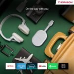 THOMSON Go Cast 150, Google TV 4K UHD, Streaming Dongle, Control por voz, Google Cast, Dolby Atmos, Digital Plus, Wi-Fi, Multi-Plug, 2 GB de RAM, 8 GB de almacenamiento