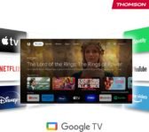 THOMSON Go Cast 150, Google TV 4K UHD, Streaming Dongle, Control por voz, Google Cast, Dolby Atmos, Digital Plus, Wi-Fi, Multi-Plug, 2 GB de RAM, 8 GB de almacenamiento