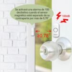 VOXON Alarma de Puertas y Ventanas, Fácil de Instalar, Alarma Magnética Antirrobo para Puertas y Ventanas con Volumen de 100dB para Seguridad Infantil en Casa y Comercios (Pack de 2)