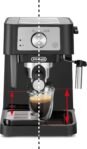 De’Longhi Stilosa Premium EC260.BK Cafetera de bomba con 15 bar de presión, 1100 W, 1 L, Negro/Plata