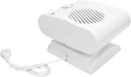 Combo de ventilador calefactor 2 en 1, calentador espacial de 2000W y refrigerador oscilante automático, ventilador de escritorio de refrigeración portátil para el hogar, dormitorio,