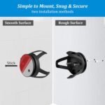 PlusAcc Soporte Compatible con Homepod Mini – Base Adecuada para Paredes Lisas y Rugosas, Gestión de Cables Integrada y Diseño que Ahorra Espacio (Negro)