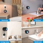 PlusAcc Soporte Compatible con Homepod Mini – Base Adecuada para Paredes Lisas y Rugosas, Gestión de Cables Integrada y Diseño que Ahorra Espacio (Negro)