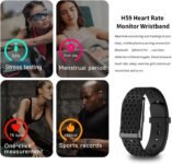 Pulsera multifuncional, sin pantalla, resistente al agua, carga magnética, reloj inteligente, monitor de frecuencia cardíaca, 127 modos deportivos (color de la correa*2)