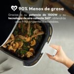 Airfryer – MasterPRO Rocket 500 – Freidora de Aire sin Aceite – Color Blanco – Capacidad de 5 L – Potencia de 1500 W – Pantalla LED Táctil – Cesta Antiadherente -Temperatura Regulable 80-200ºC