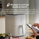Airfryer – MasterPRO Rocket 500 – Freidora de Aire sin Aceite – Color Blanco – Capacidad de 5 L – Potencia de 1500 W – Pantalla LED Táctil – Cesta Antiadherente -Temperatura Regulable 80-200ºC