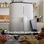 Airfryer – MasterPRO Rocket 500 – Freidora de Aire sin Aceite – Color Blanco – Capacidad de 5 L – Potencia de 1500 W – Pantalla LED Táctil – Cesta Antiadherente -Temperatura Regulable 80-200ºC