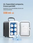 AstroAI Refrigerador Pequeño Portátil, Mini Nevera con Volumen de 4 Litros, Refrigeradores Pequeños, Mini Nevera para Coche, Dormitorio, Bebidas, Cosméticos, etc. (Negro)