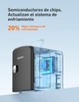 AstroAI Refrigerador Pequeño Portátil, Mini Nevera con Volumen de 4 Litros, Refrigeradores Pequeños, Mini Nevera para Coche, Dormitorio, Bebidas, Cosméticos, etc. (Negro)