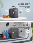 AstroAI Refrigerador Pequeño Portátil, Mini Nevera con Volumen de 4 Litros, Refrigeradores Pequeños, Mini Nevera para Coche, Dormitorio, Bebidas, Cosméticos, etc. (Negro)