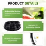 Sistema de riego de jardín,Kit de riego por goteo de 10M,Sistema de riego automático de jardín,Sistema de riego por goteo,Manguera de riego automática de 360°,para plantas en macetas