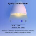 Tapo L530E (4 Packs) – Bombilla LED Inteligente Wi-Fi, Multicolor, Regulable, Casquillo E27, 8,7W, 806 Lúmenes, Compatible con Alexa y Google Home