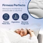 DUÉRMETE ONLINE – Colchón Marko Viscoelástico (Doble Cara) Multicapa de Firmeza Media-Alta y Altura 21 cm, Antiácaros e Hipoalergénico, 135 x 190 cm