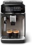 Philips Cafetera Superautomática Serie 3300, Espumador de Leche Clásico, 5 Tipos de Café, SilentBrew, Molinillo de Cerámica, Pantalla Táctil, Cromo Negro (EP3326/90)