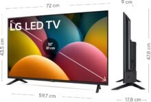 LG 32LR60006LA – TV 32″ FHD (80 cm), Smart TV webOS 23, Procesador α5 AI Gen6, HDR10/HLG, Dolby Digital Plus, AI Sound, Google Assistant, Apple AirPlay, ThinQ, HDMI, USB, Bluetooth, Wi-Fi
