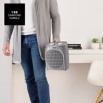 Taurus Tropicano Bagno Calefactor Compacto, Seguridad IP21 Especial Baños, Termostato Regulable, 2 Velocidades de Calor (1000W – 2000W) + Ventilador, Luz LED, Silencioso