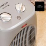 Taurus Tropicano Bagno Calefactor Compacto, Seguridad IP21 Especial Baños, Termostato Regulable, 2 Velocidades de Calor (1000W – 2000W) + Ventilador, Luz LED, Silencioso