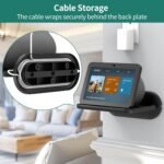 HomeMount Soporte de pared para Google Nest Hub MAX/Echo Show 8 y varios dispositivos, soporte de altavoz que ahorra espacio con gestión de cables, instalación segura con tornillos